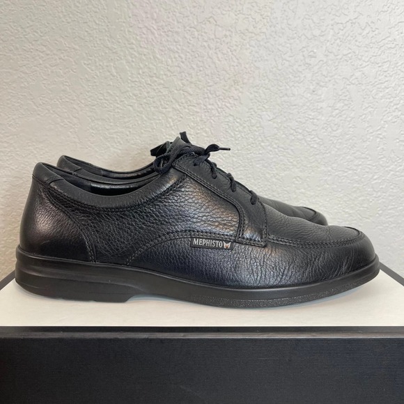 MEPHISTO Janeiro Air Jet Black Leather Casual Comfort Oxford Shoes Men's 12 US